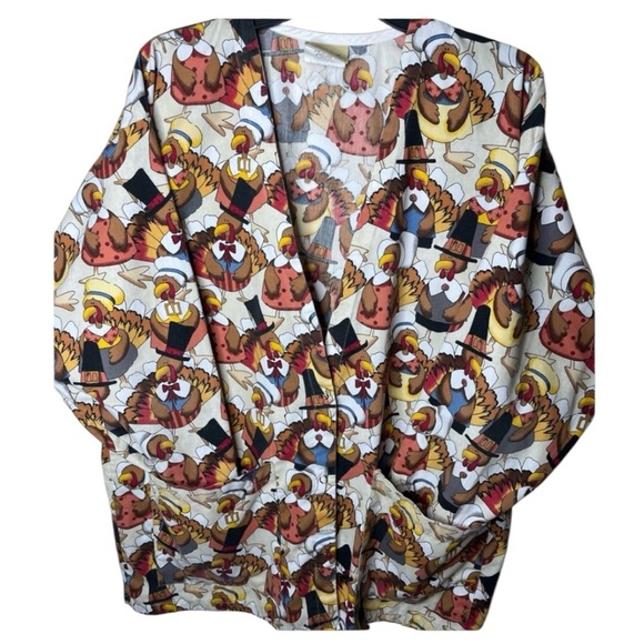Tafford Festive Turkey Scrub Jacket - Picture 1 of 5